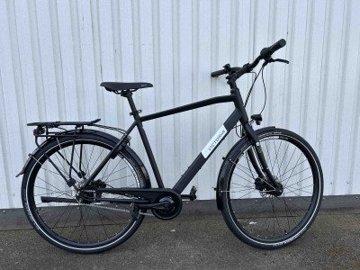 Lækker udlejningscykel med 8 gear, skivebremse og navdynamo.