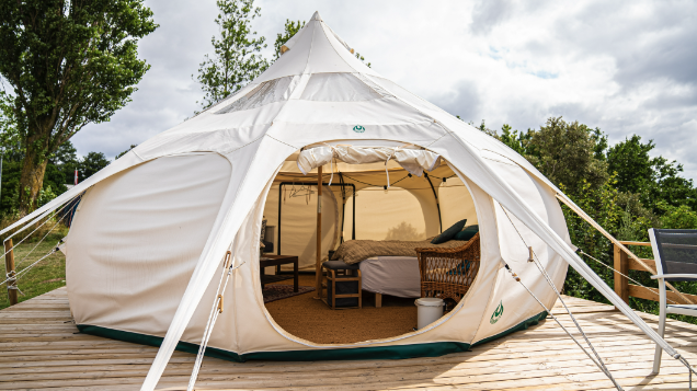 Glamping tent - The most delightful accommodation.